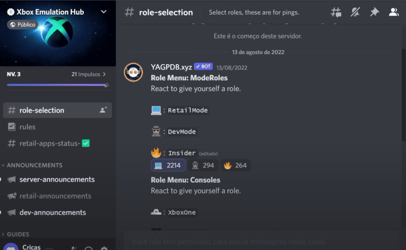 Como jogar títulos do gamecube e wii no xbox Entre na aba role-selection
