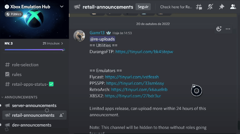 Escolha o emulador desejado