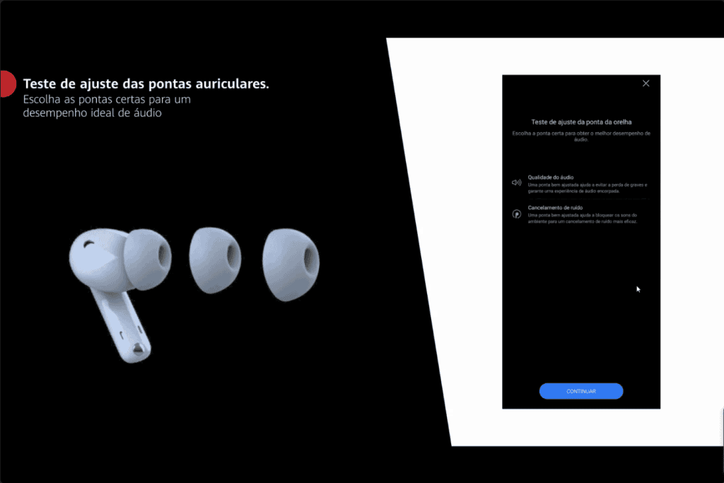 Huawei freebuds 5i chega ao brasil por menos de r$ 500 Teste de ajuste de pontas de silicone do huawei freebuds 5i