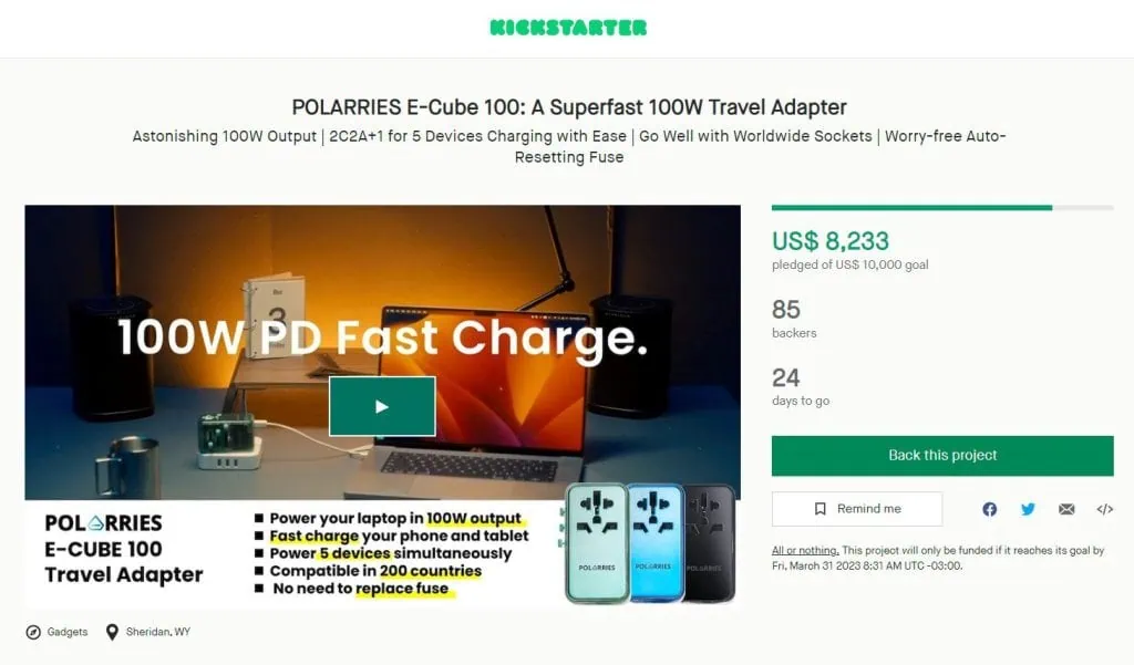 Testbericht: Polarries e-cube 100 Universal-Ladebuchse Bewertung: Polarries E-Cube 100 Universal Plug Charger
