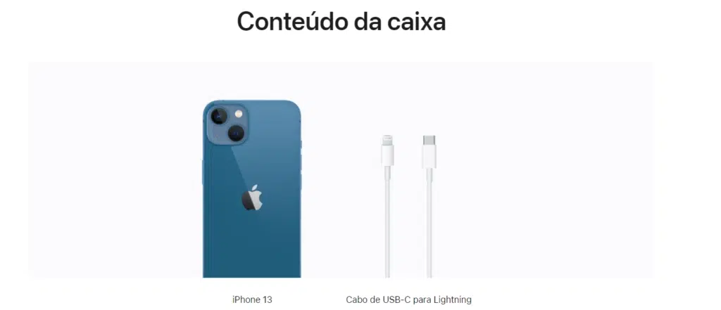Site da apple brasil vendendo iphone sem carregador