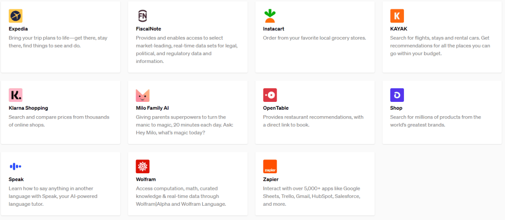 Atualização do chatgpt conta com plug-ins para pesquisas na internet Plug-ins disponíveis openai conexão