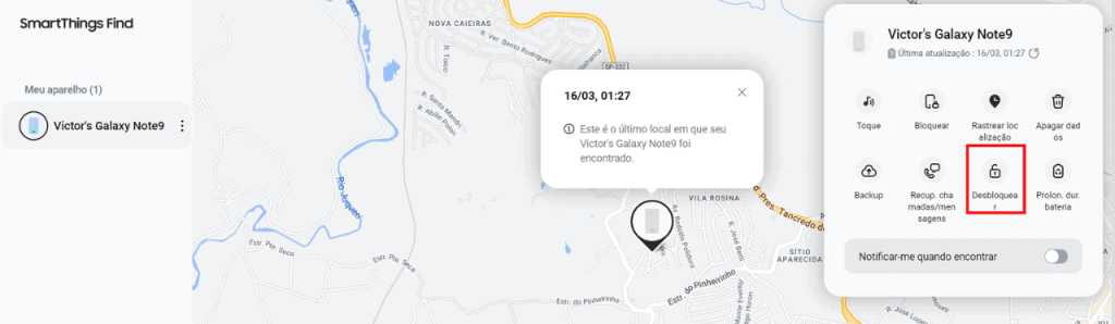 Como excluir conta do google de um celular samsung Uso do smartthings find da samsung para remover bloqueio frp de um smartphone galaxy
