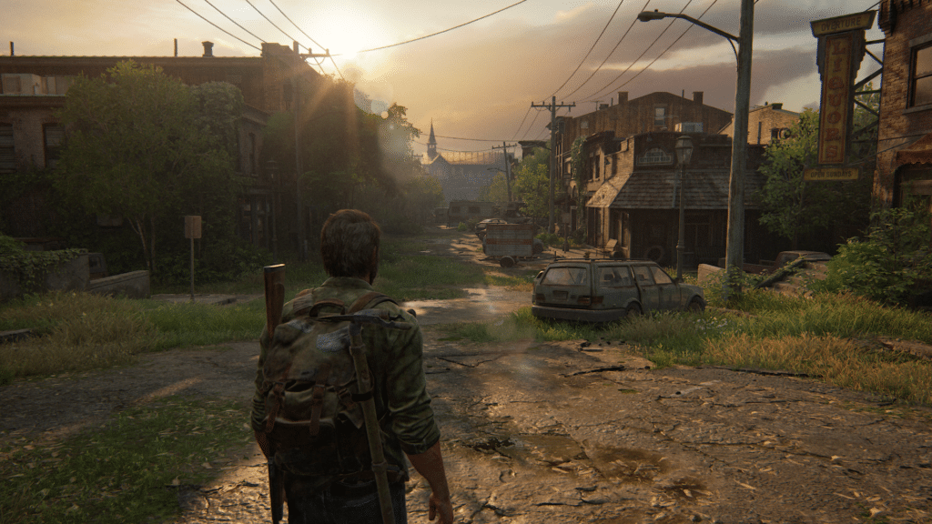Review: the last of us é a obra-prima de sempre num port mediano Screenshot de the last of us part i - mais paisagens de abandono, mas com muita beleza, surgem o tempo todo (imagem: renato reis/sony interactive entertainment)