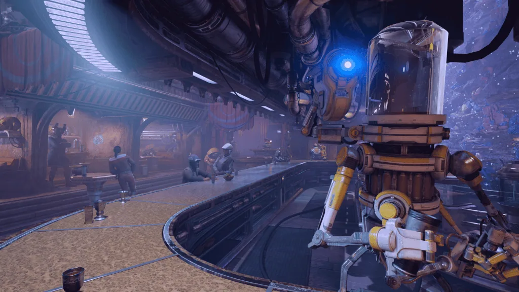 Review: star wars jedi survivor é uma obra-prima da ea A taverna de pyloon é o nexus onde cal e sua equipe podem descansar no meio de missões