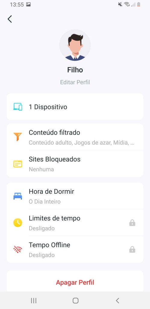 Perfil do filho