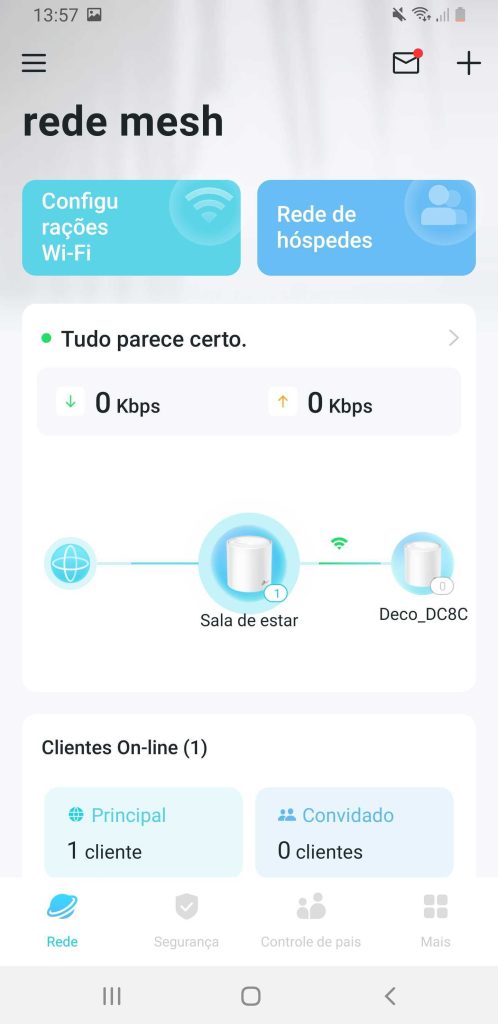 Interface do aplicativo