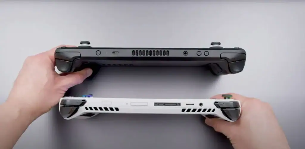Conheça o rog ally, novo console de pc portátil ultrapotente da asus Visão de cima do novo aparelho da asus