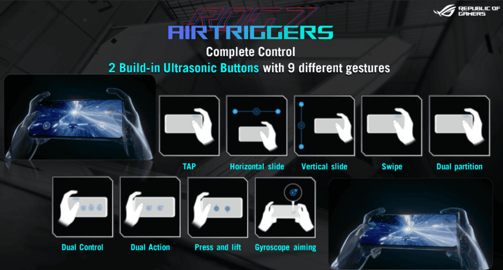 Rog phone 7 e rog phone 7 ultimate redefinem conceito de smartphone gamer Comandos de tela do rog phone 7 da asus