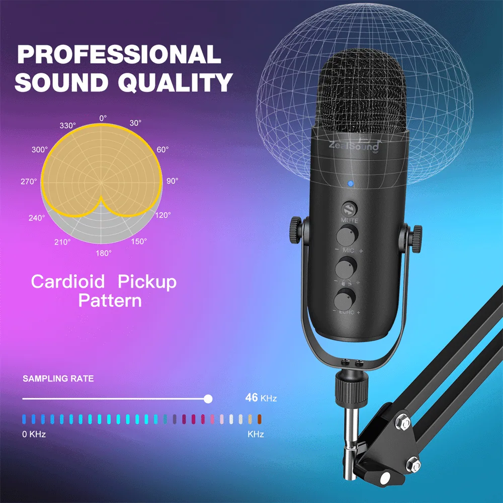 Nya ZealSound K66-mikrofonen lanseras för mindre än 150 real! Nya Zealsoound K66-mikrofonen lanseras för mindre än 150 reais!. Den multifunktionella USB-kondensatormikrofonen Zealsoound K66 lanserades denna vecka med överkomliga priser med fokus på inspelningar, spel och poddsändningar.
