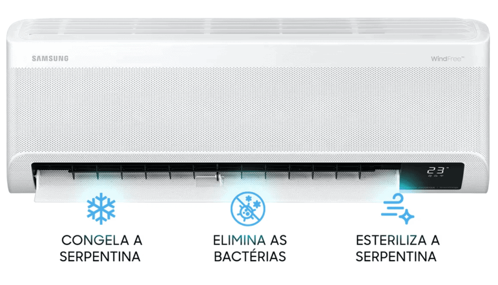 Review: split inverter ac samsung windfree connect Mode cuci beku dan pembersihan otomatis memastikan AC Samsung Windfree Connect selalu bersih dan bebas bakteri
