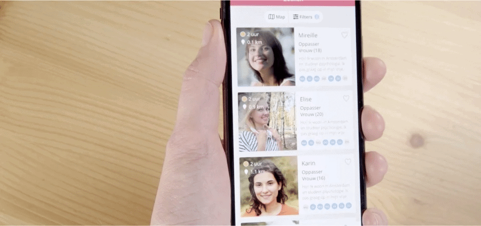 Sitly é o app que conecta pais a babás com segurança e praticidade Captura de tela do app da sitly
