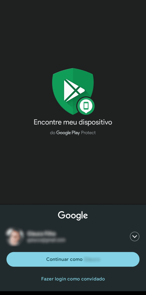 Como encontrar celular android perdido (ou roubado) Faça login no app encontrar dispositivo