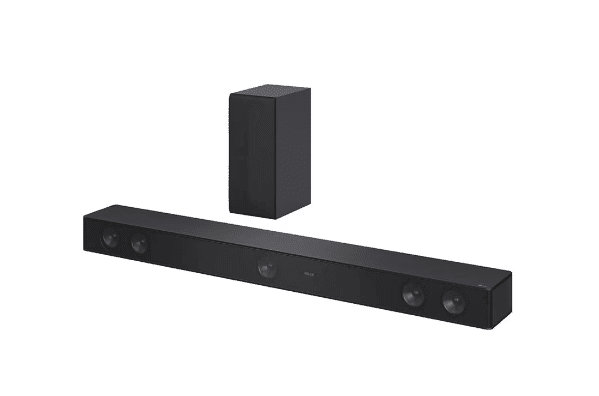 Novo lg soundbar sh7q entrega uma experiência de cinema em casa Novo lg soundbar sh7q entrega uma experiência de cinema em casa. Não perca a chance de ter um som de alta qualidade em casa! Com o lg soundbar sh7q, você terá a tecnologia meridian e 5. 1 canais, tudo em um único equipamento.