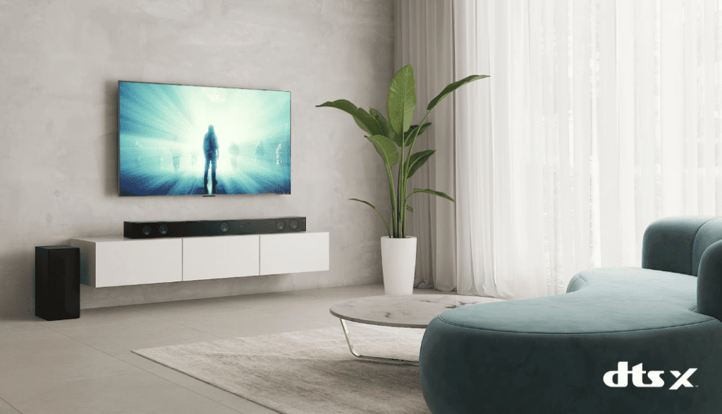 Novo lg soundbar sh7q entrega uma experiência de cinema em casa Novo lg soundbar sh7q entrega uma experiência de cinema em casa. Não perca a chance de ter um som de alta qualidade em casa! Com o lg soundbar sh7q, você terá a tecnologia meridian e 5. 1 canais, tudo em um único equipamento.