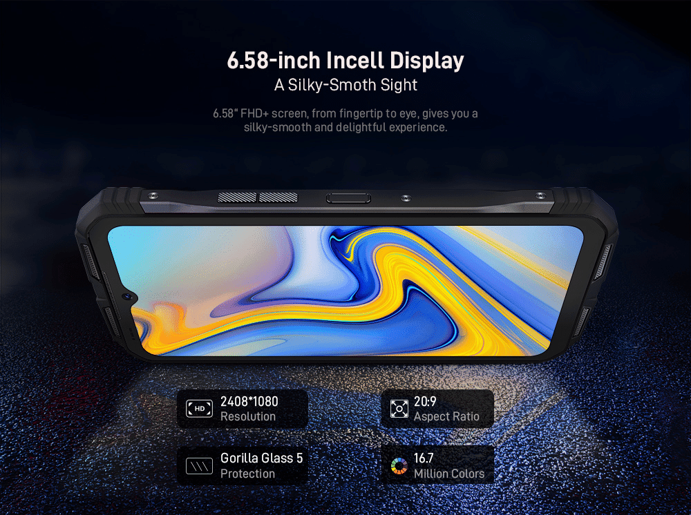 Tela de 6,58 polegadas, resolução hd, proteção gorilla glass 5, cores vivas.