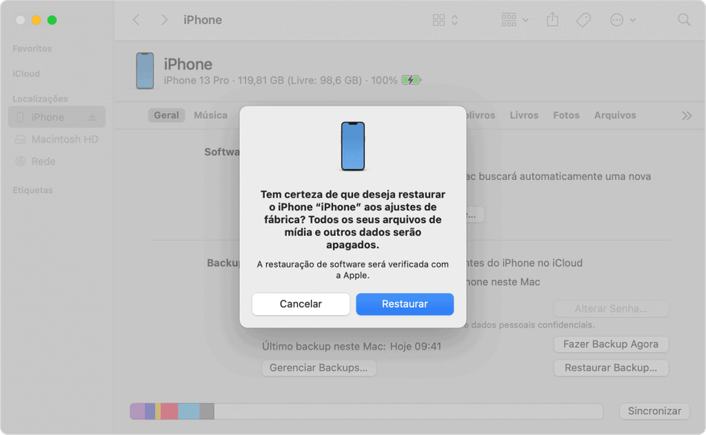 Esqueci a senha! Como desbloquear iphone inativo com o passfab Os dados do dispositivo serão apagados