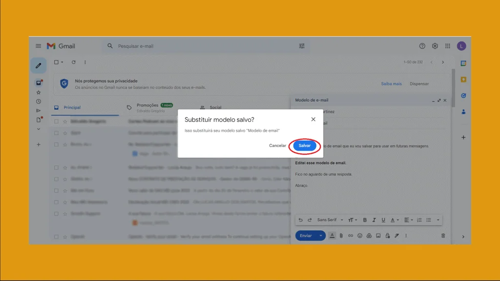 Como criar templates ou modelos de e-mail no gmail Imagem mostrando como criar templates de e-mail no gmail