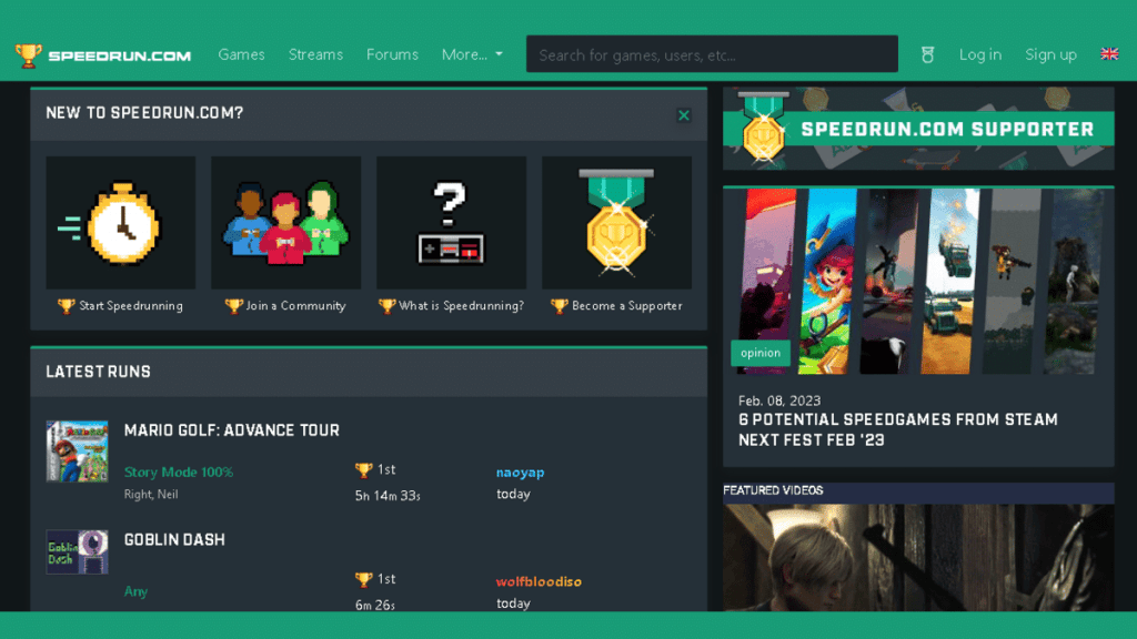 Como funciona o speedrun? Página da comunidade speedrun. Com