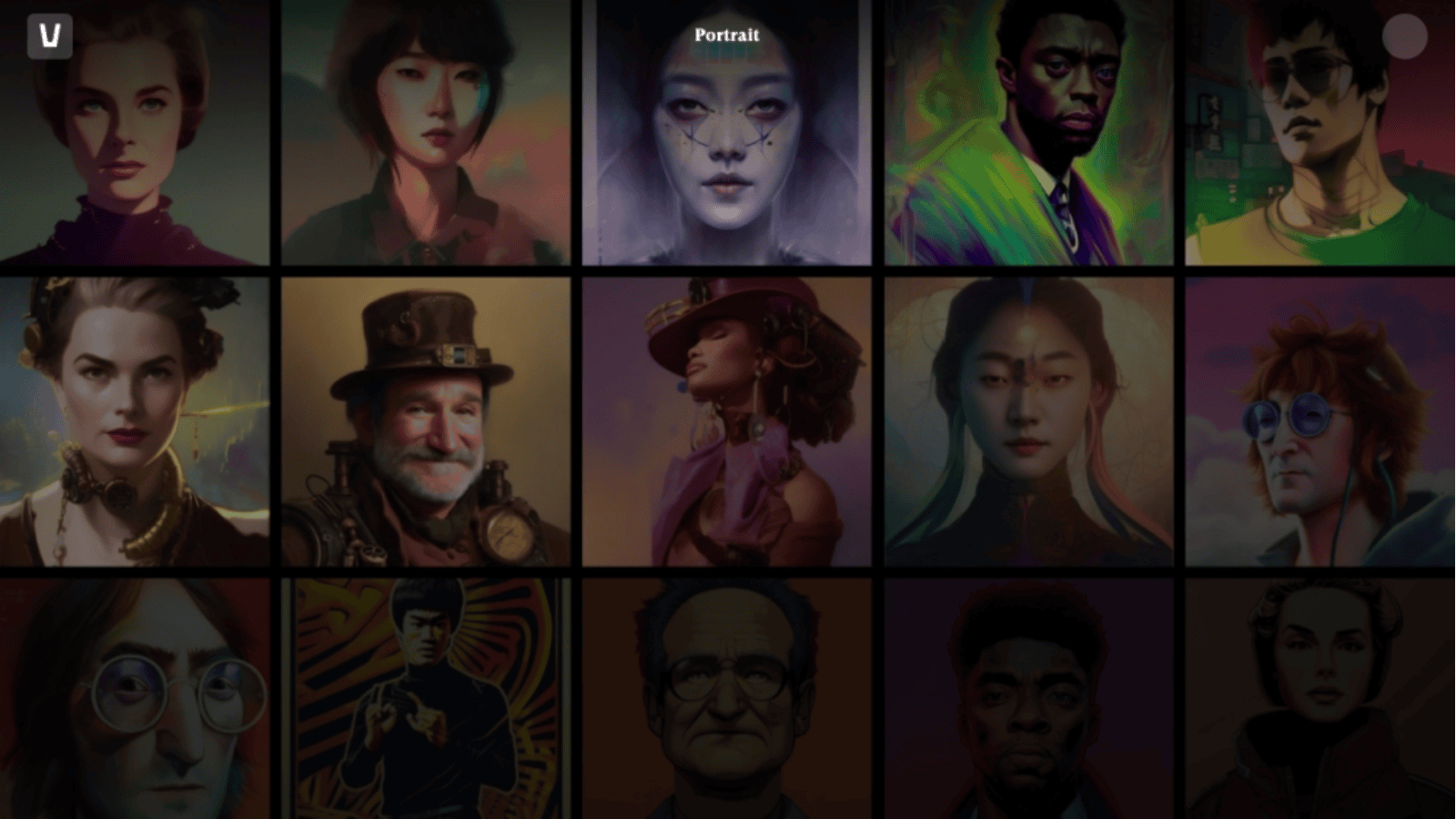 1. Personagens de ia estilo cyberpunk, arte digital futurista, retratos impressionantes, arte conceitual, ilustração de tecnologia avançada.