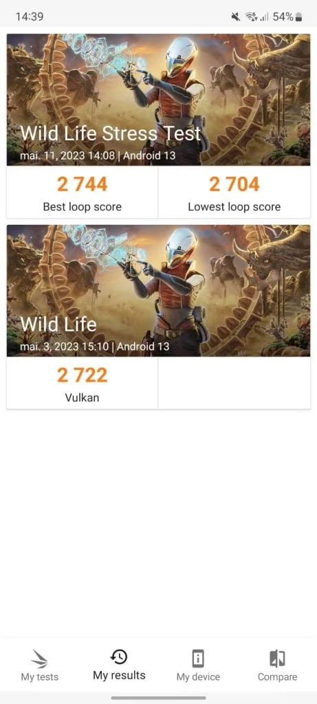 Review: galaxy m54 5g, um intermediário de respeito Resultado dos testes de benchmark do galaxy m54 no 3d mark