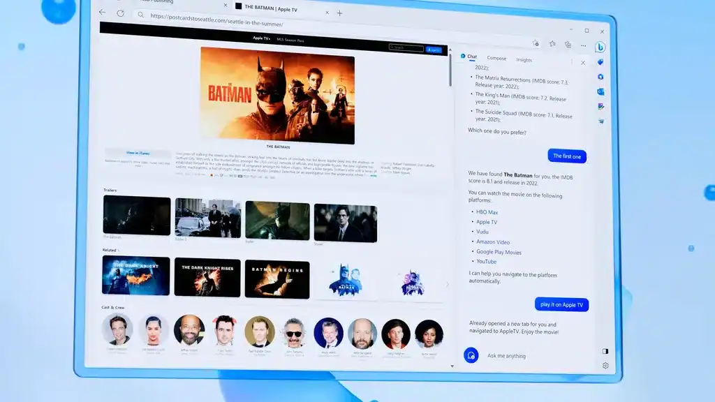 Microsoft libera bing com chatgpt para todos! Veja como usar Detalhe de agendamento do edge actions, novidade do bing com ia