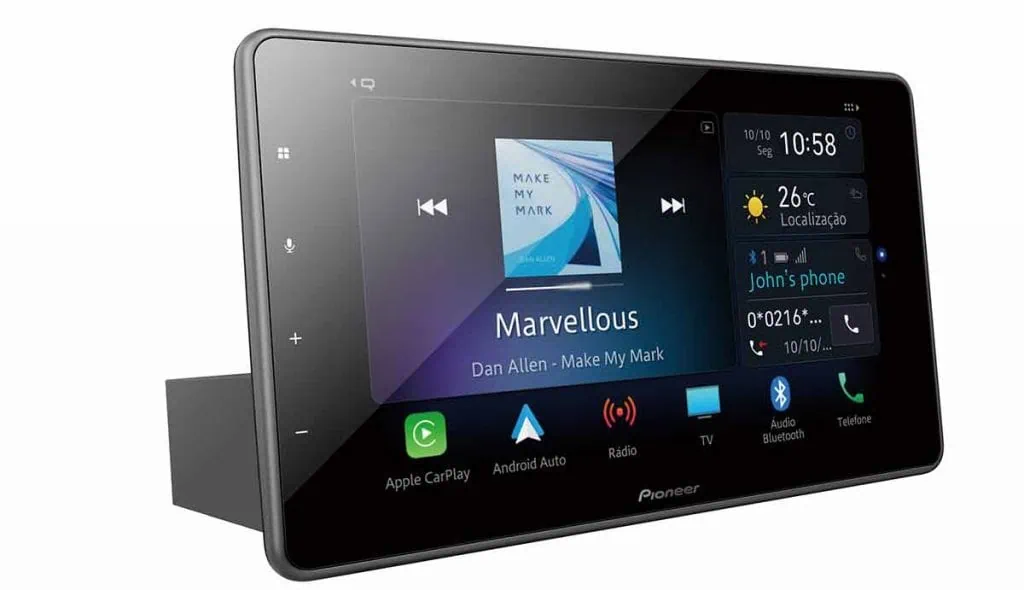 Pioneer lança central multimídia com tela de 9", android auto e mais Central multiimídia pioneer dmh-zf8550tv