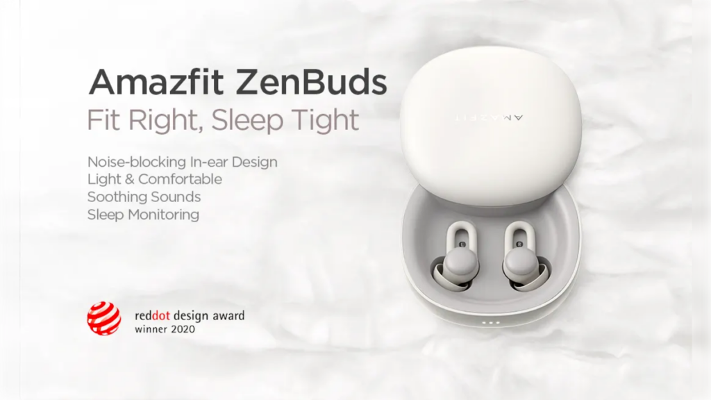 Amazfit zenbuds, fones de ouvido inteligentes para dormir com monitoramento do sono