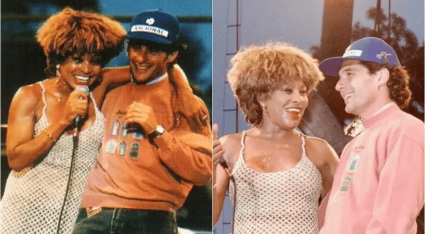 Tina turner, a 'rainha do rock', morre aos 83 anos Rock t alt | 1855 tina turner junto a ayrton senna, à esq. Segurando microfone, agarrada ao piloto, e à dir. Olhando para ele
