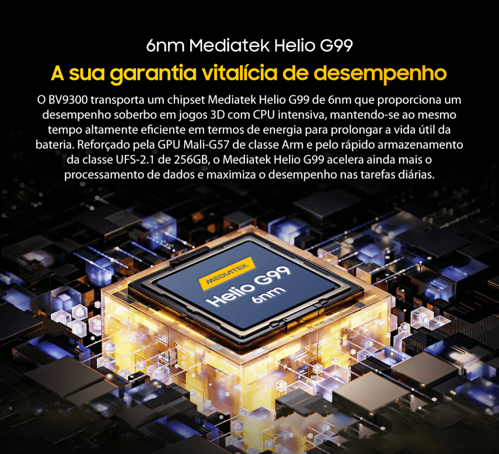 Microchip helio g99 de 6nm para alto desempenho em jogos 3d.