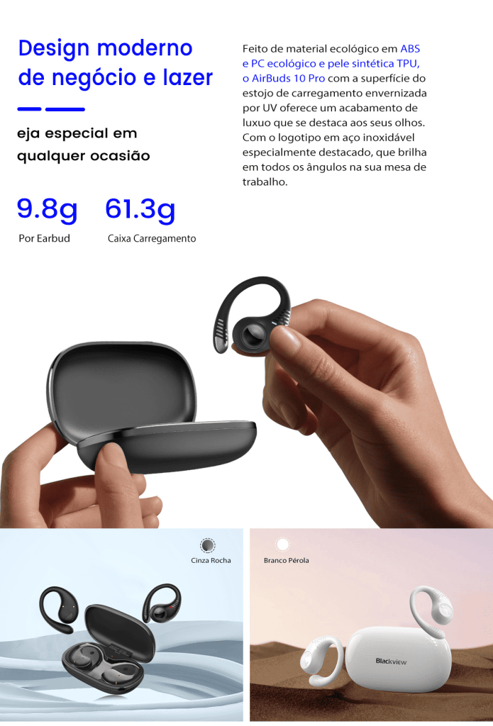 Fone airbuds 10 pro com até 70% off.