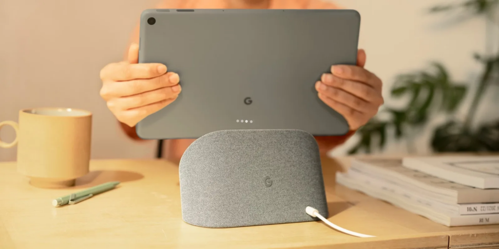 Google pixel tablet chega com dock carregadora que o torna hub inteligente