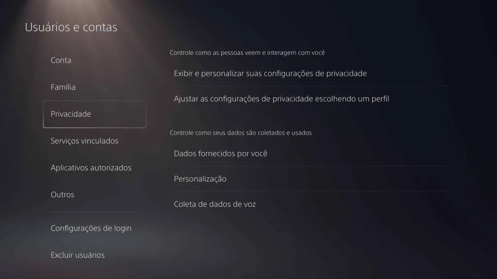 Dicas e truques para você turbinar seu playstation 5 Imagem da tela do playstation 5