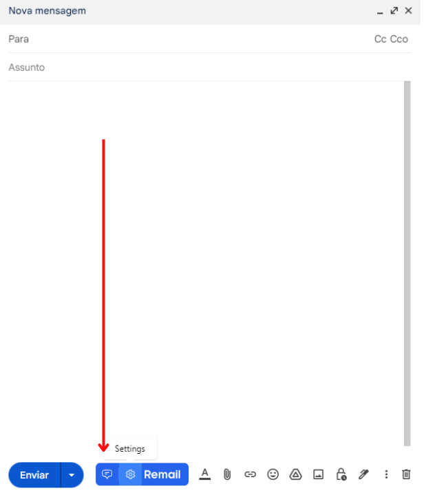 Remail é a inteligência artificial que escreve e-mails para você Tela do gmail com o remail instalado