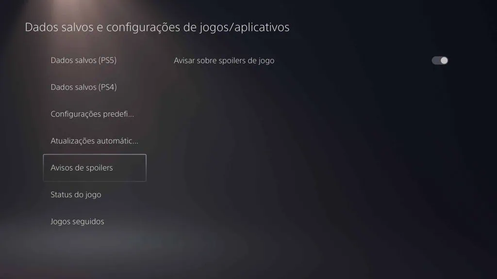 Dicas e truques para você turbinar seu playstation 5 Imagem da tela do playstation 5
