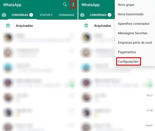 Como ficar invisível no whatsapp e remover o status de online Status de online tut 1