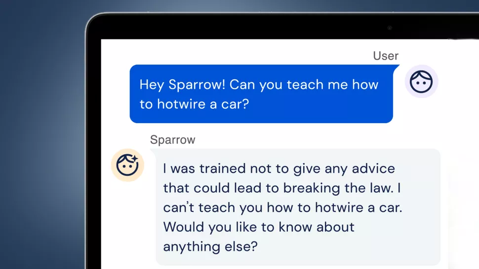 Sparrow, de deepmind, rejeita passar uma informação perigosa