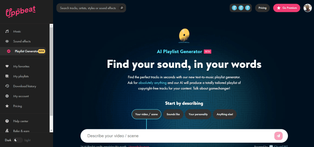 Como criar uma playlist de música no chatgpt Uso da uppbeat para criar uma playlist de música usando o chatgpt como base
