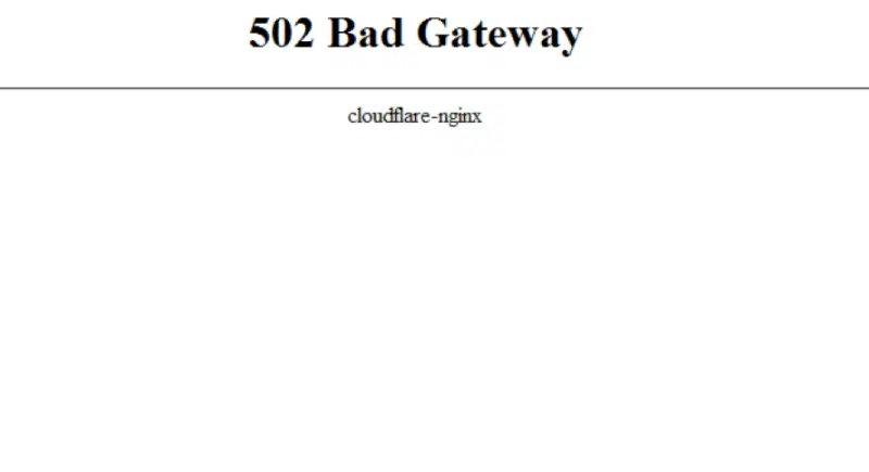 Erro 502 bad gateway no site showmetech, indicação de problema técnico ou manutenção.