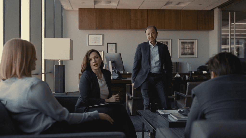 Waarom de opvolging van het hbo de seriegeschiedenis zal ingaan Serie jesse armstrong t alt karakters karolina (links) en hugo (rechts) meer in het midden van het beeld, met twee andere karakters in de onderste hoeken van het beeld, aan weerszijden, zittend met hun rug naar elkaar toe