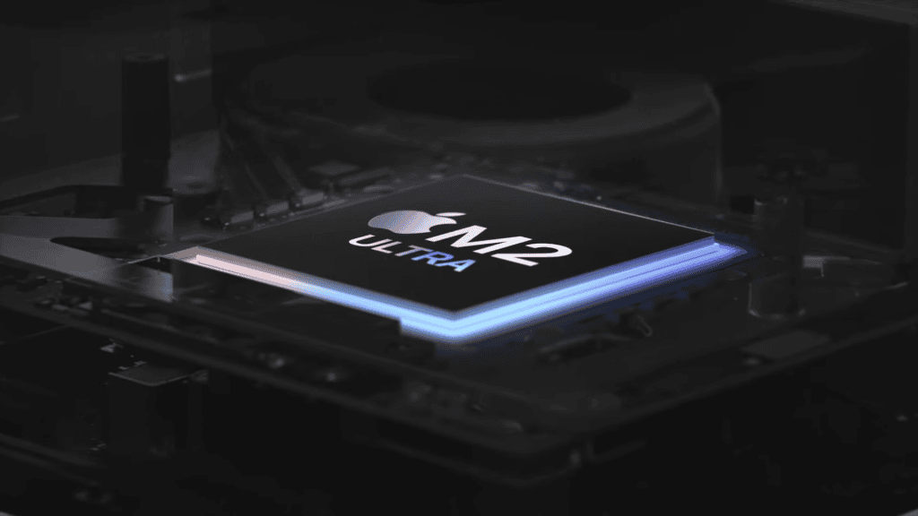 Processador apple m2 ultra com tecnologia avançada para notebooks e computadores de alto desempenho.