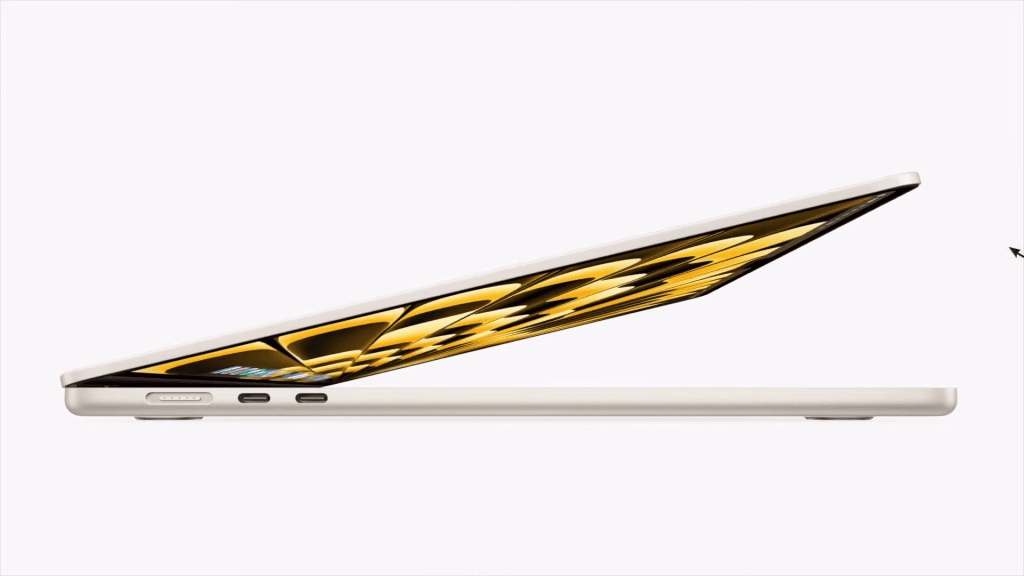 Design elegante de laptop com tela vintage, acabamento premium, destaque para tecnologia de display.