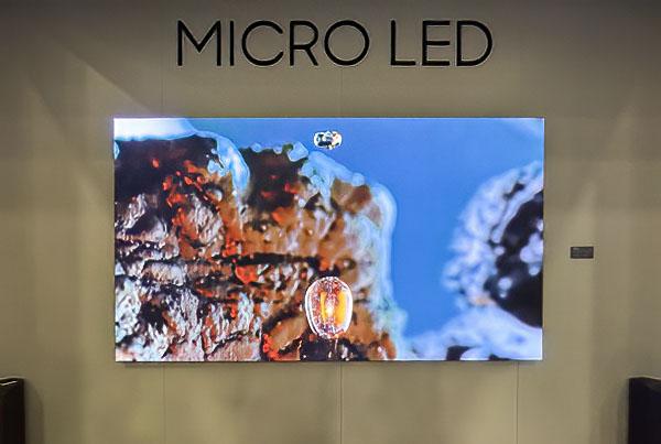 Smart tv microled de 110 polegadas da samsung