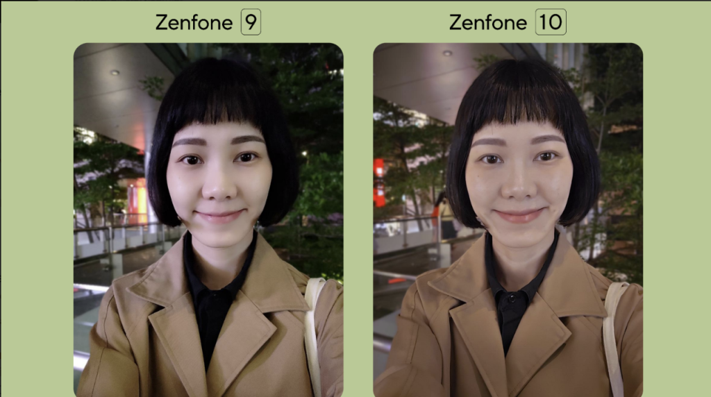 Comparação do modo retrato do zenfone 9 e zenfone 10