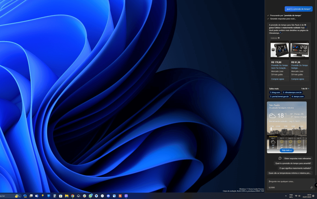 Windows copilot ai: como ativar a nova inteligência artificial Inteligência artificial do windows ativada e pronta para ser utilizada