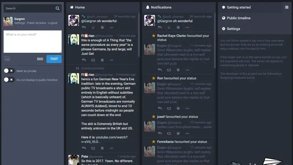 9 alternativas ao twitter que você pode testar gratuitamente Interface do mastodon