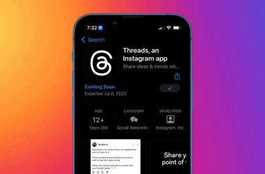Página do threads na app store