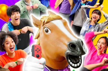 Diversão com brinquedos e jogos nintendo switch, crianças felizes e energia positiva.