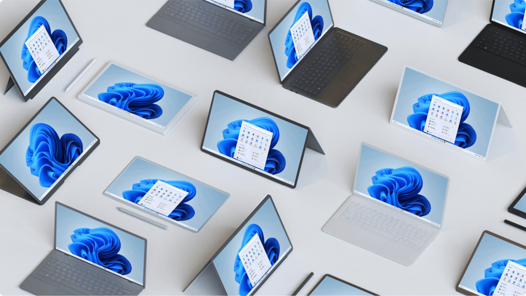 Como instalar o threads no pc Rival do twitter t alt telas de computador com imagem igual em cada um (tela padrão de fábrica do windows 11)