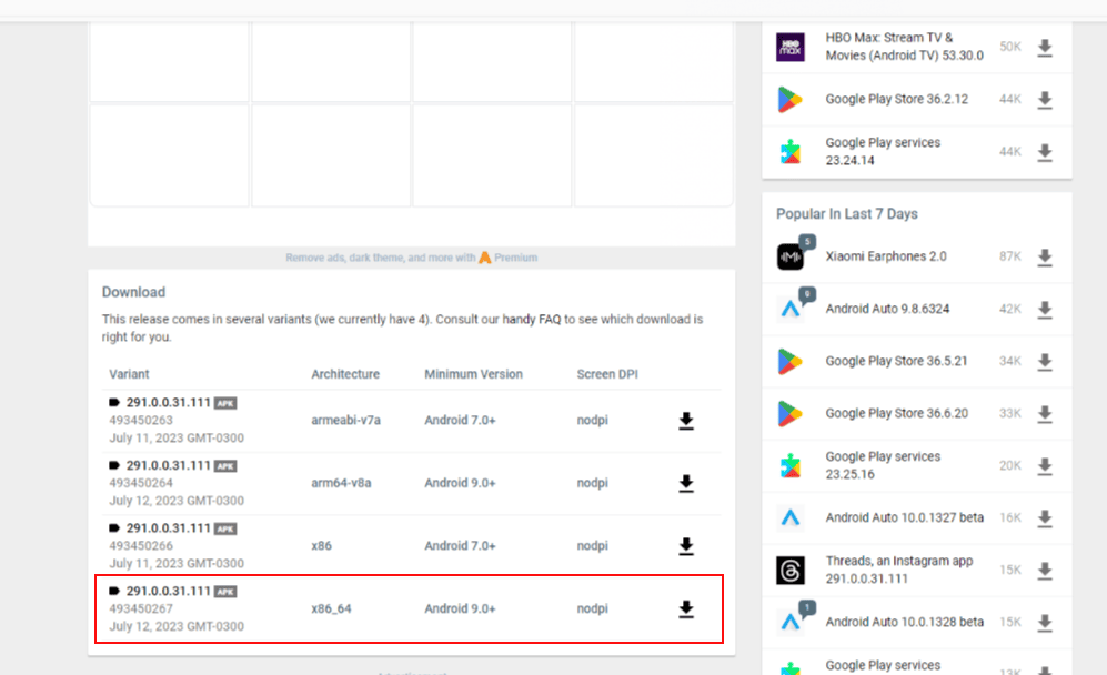 Como instalar o threads no pc Nova rede social talt 1045 tela de instalação do apk, com quadro em cor vermelha em destaque na parte inferior da imagem